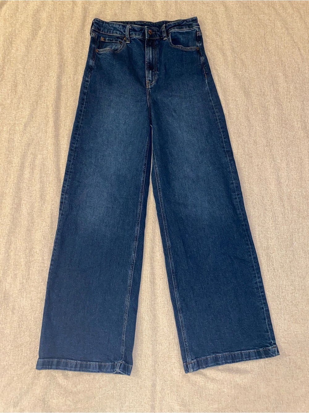GAP High Rise Stride Wide-Leg Jeans - Wash/Indigo Size 30/10T